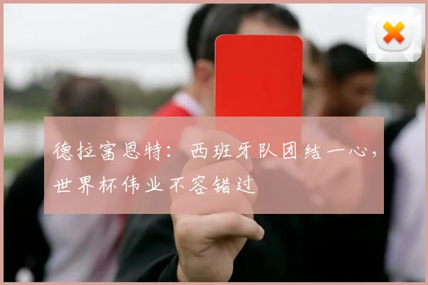 德拉富恩特：西班牙队团结一心，世界杯伟业不容错过
